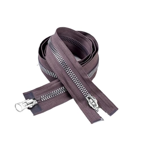 BPABDEITR Reißverschlüsse zum Nähen, Doppelschieber, offenes Ende, Zwei-Wege-Reißverschluss for Tasche, Jacke, Kleidung, DIY, dekoratives Nähen, Reparaturzubehör(Earthypurple,120cm 2Pcs) von BPABDEITR