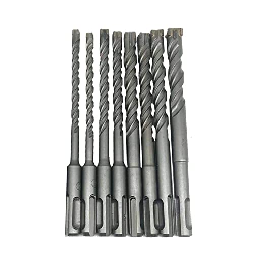 SDS-Bohrkronen, 8-teiliges SDS-Plus-Hammerbohrer-Set, 160 mm Wolfram-Kreuzspitze, Dreh-Schlagbohrer 5/6/7/8/10/12/14/16 mm, SDS-Plus-Steinbohrer-Set von BPABDEITR