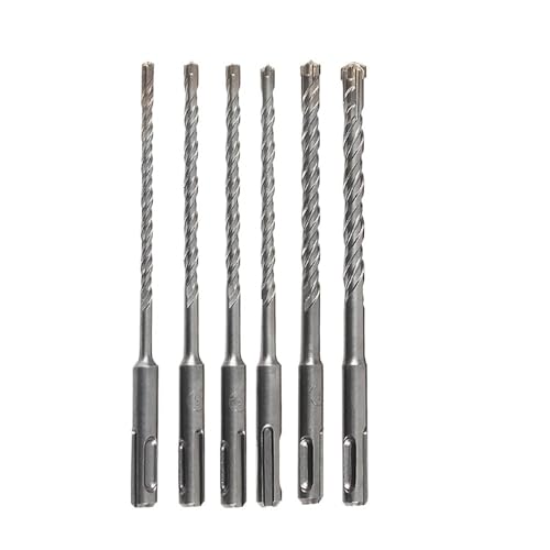 SDS-Bohrkronen, SDS Plus Bohrhammer Bohrer Set, 160mm Länge Hammerbohrer Kreuzspitze Elektrohammer Steinbohrer Elektro(6pcs) von BPABDEITR