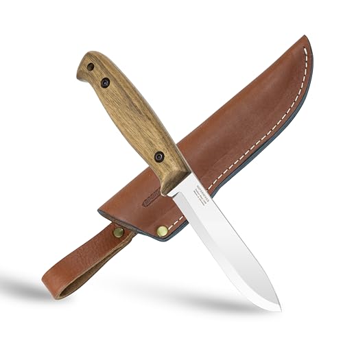 BPS Knives BS2FTS - Vollständig tang Überleben Bushcraft-Messer mit Lederscheide - Campingmesser - Outdoor-Messer - Feststehendes Kohlenstoffstahlmesser - Gebrauchsmesser von BPSKNIVES