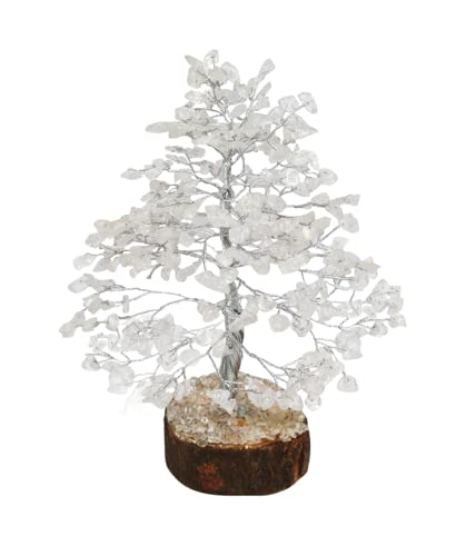 BRACOP® Kristallbaum Chakrastein Feng Shui Dekor Bonsaibaum Glücksbringer Chakraausgleich Heilstein Geldbaum Bergkristall Naturstein Kristallornament Tischdekoration von BRACOP