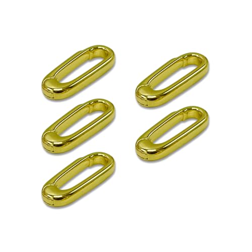 BRDXOOL 18 Karat vergoldeter ovaler Schmuckverschluss, DIY-Schmuckzubehör, Federverschluss, Halskettenverlängerung, versilberter Armbandverschluss-Schmuck (17,9 x 7 x 2,7 mm) von BRDXOOL