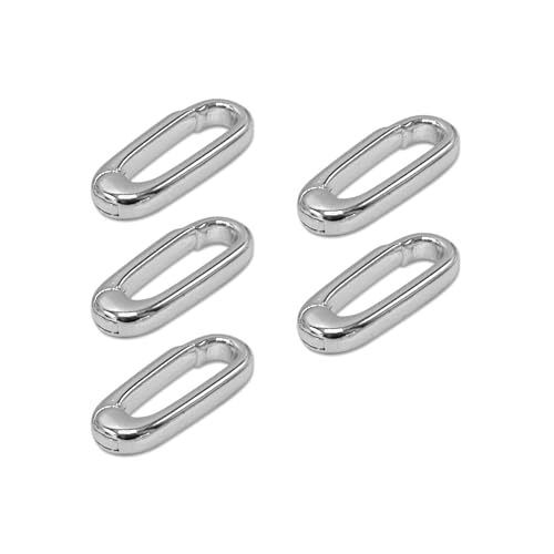 BRDXOOL Ovaler Schmuckverschluss aus 14 Karat Silber, DIY-Schmuckzubehör, Federverschluss, Halsketten-Verlängerungsverschluss, versilberter Armbandverschluss-Schmuck (17,9 x 7 x 2,7 mm) (Silber) von BRDXOOL