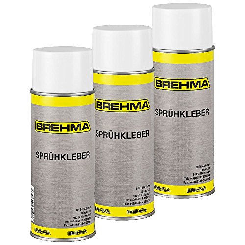 3x Brehma Sprühkleber extra Stark Kontaktkleber 400ml von BREHMA