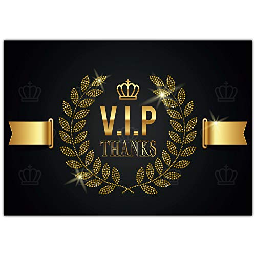 A4 XXL Dankeskarte V.I.P. THANKS - MEHRSPRACHIG mit Umschlag - Premium VIP Klappkarte für Geburtstag Hochzeit Jubiläum Danke Karte von BREITENWERK von BREITENWERK