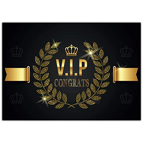 A4 XXL Glückwunschkarte V.I.P. CONGRATS mit Umschlag - edle VIP Klappkarte für alle Anlässe wie Geburtstag Hochzeit Jubiläum Karte von BREITENWERK von BREITENWERK