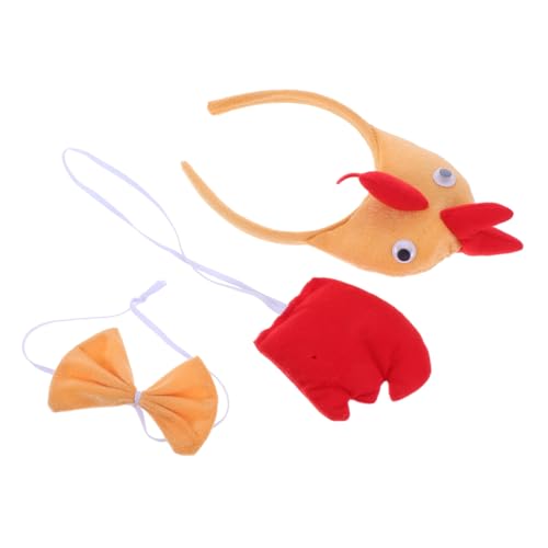 BRIGHTFUFU Huhn Kostüm Set 3d Stirnband Ostern Stirnband Für Erwachsene Unisex Party Zubehör von BRIGHTFUFU