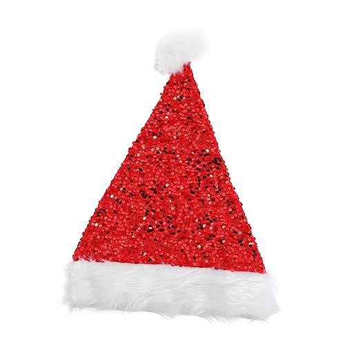 BRIGHTFUFU 1 X Weihnachts Pailletten üschmütze Glitzernde Nikolausmütze Für Erwachsene Partyzubehör Und Geschenkidee Für Weihnachtsfeiern Und Neujahrsfeierlichkeiten Unisex von BRIGHTFUFU