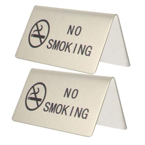 BRIGHTFUFU 2 Stück Rauchverbotsschild „No Smo King“ Tisch Und Zeltschilder Industrie Warnschilder „Do Not Smoke“ Schild „No Smo King“ Schilder Für Unternehmen Nichtraucher Indikator von BRIGHTFUFU