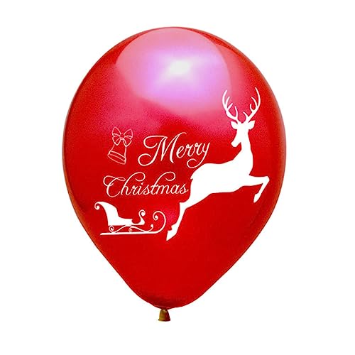 BRIGHTFUFU 20 Stück 12 Zoll Weihnachtliche Latexballons Set Bunte Luftballons Für Festliche Dekoration Ideal Für Weihnachtsfeiern Partys Und Feierlichkeiten Inklusive Bedruckter Motive von BRIGHTFUFU