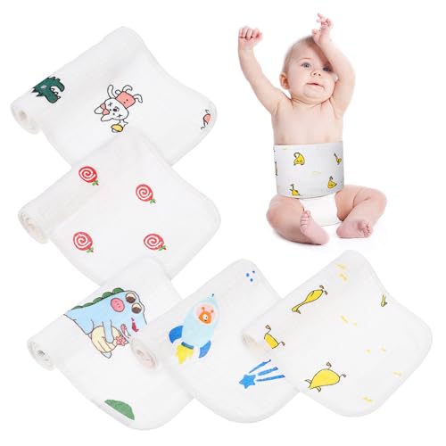 BRIGHTFUFU 20 Stück Bauchband Verstellbares Bauchband -Nabelgurte Bauchbänder Bauchwickel für Neugeborene Nabelbruchgürtel Bauchwickel aus Baumwolle Babygurte von BRIGHTFUFU