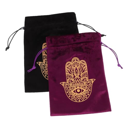 BRIGHTFUFU 2St Tarot-Tasche karten aufbewahrung tarot zubehör Tarot-Aufbewahrungshalter Tasche für Tarotkarten Tarotkartenhalter Aufbewahrungstasche Kleine Taschen für Tarotkarten Flanell von BRIGHTFUFU