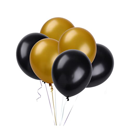 BRIGHTFUFU 50 Stück Runde Latexballons Und Schwarz Dekorative Luftballons Für Geburtstag Hochzeit Und Partys Perfektes Zubehör Für Ihre Feierlichkeiten von BRIGHTFUFU