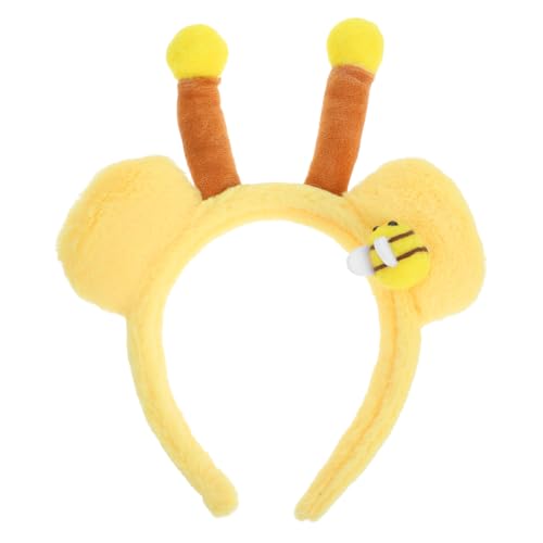 BRIGHTFUFU Bären Stirnband Stirnbänder Antenne Biene Kostüm Damen Accessoires Haarband Für Kostüm Bienen Stirnband Für Partys Kostüm Haarbänder Bienen Kopfschmuck Bärenohren von BRIGHTFUFU