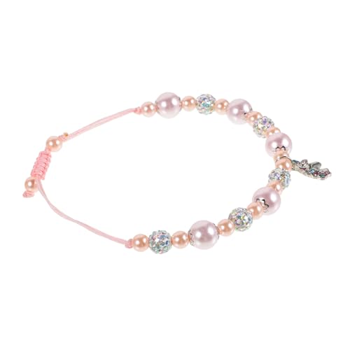 BRIGHTFUFU Bead Armband Für Damen Mit Niedlichem Einhorn Anhänger Zarte Armbänder Aus Pinken Perlen Und Strass Ideales Schmuckstück Für Partys Und An Freundinnen von BRIGHTFUFU