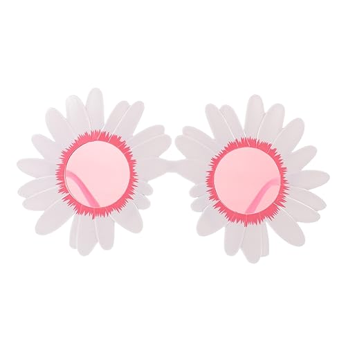 BRIGHTFUFU Cartoon-blumenmuster-sonnenbrille, Leichte Party-brille, Bequeme Party-gänseblümchen-brille von BRIGHTFUFU