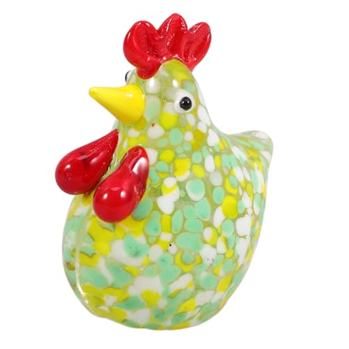 BRIGHTFUFU Dekorative Mini Huhn Figurine Handgefertigte Hühner Statue Für Sammler Gelbe Huhn Deko Figur Für Kinderpartys Und Tierliebhaber von BRIGHTFUFU