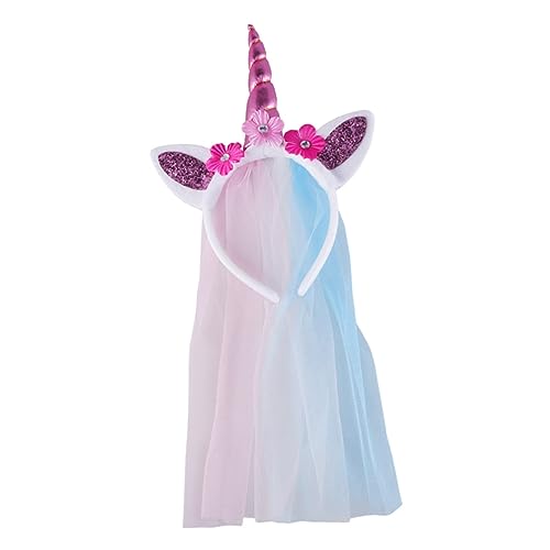 BRIGHTFUFU Einzigartiger Einhorn Stirnband Haarschmuck Für Farbiger Kopfschmuck Für Karneval Tanzpartys Und Kostümpartys CW7203 von BRIGHTFUFU