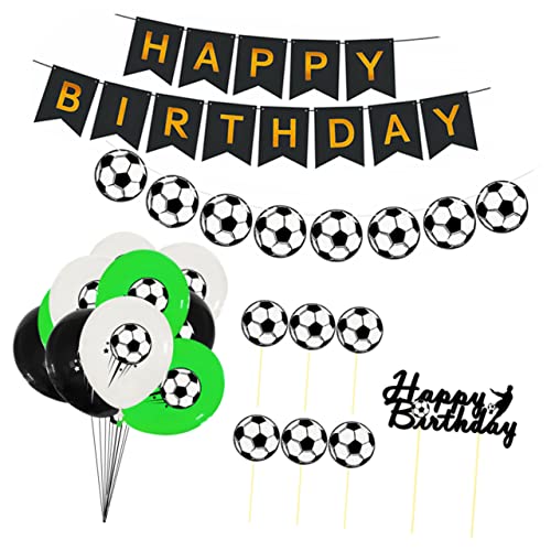 BRIGHTFUFU Fußball Themen Luftballons Latex Ballons Für Kindergeburtstag Party Dekoration Sichere Und Farbenfrohe Fußball Motive Für Unvergessliche Feiern von BRIGHTFUFU