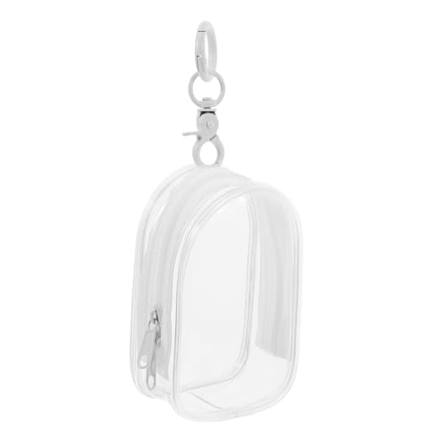 BRIGHTFUFU Klarer Pvc-puppenhalter Mit Schlüsselanhänger, Transparente Reißverschluss-präsentationstasche Für Figuren, Tragbare Transparente Puppen-aufbewahrungstasche Für Sammler von BRIGHTFUFU