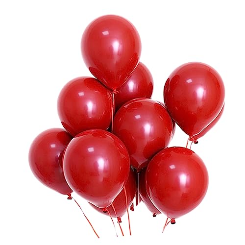 BRIGHTFUFU Mattierte Latexballons Juwelrot Dekoration Für Hochzeiten Geburtstagsfeiern Und Festlichkeiten Party Szenenlayout Requisiten von BRIGHTFUFU