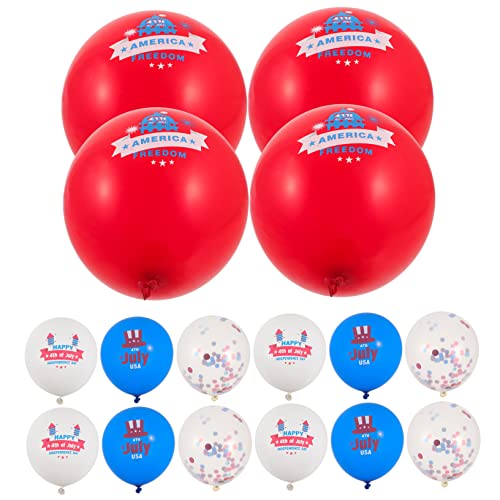 BRIGHTFUFU Party Feierballons Luftballons Balloons Memorial Independence Veterans Decor July Ribbon Dekorative Festivalballon of Anniversary Day Partyzubehör Decorations with Patriotic von BRIGHTFUFU