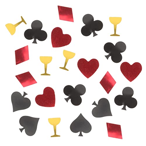 BRIGHTFUFU Poker Thema Konfetti Aus Kunststoff 1 Packung Las Vegas Partyzubehör Für Tischdekoration Geburtstagsfeiern Hochzeiten Und Festivals Glitzerndes Konfetti Für Unvergessliche von BRIGHTFUFU