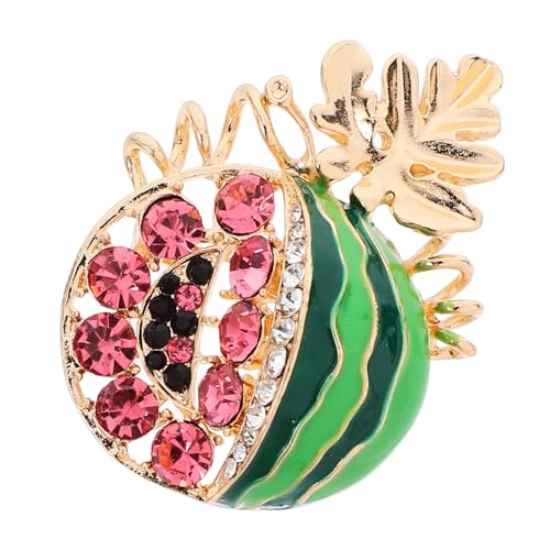 BRIGHTFUFU Wassermelonenbrosche Palästina-abzeichen Brosche in Wassermelonenform Brosche Mit Wassermelone Strass-brosche Kleidung Broschen Obst Broschen Pins Kleid Broschen Zinklegierung von BRIGHTFUFU