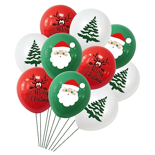 BRIGHTFUFU Weihnachtsdekoration Luftballons Set 3 Weihnachtsmann 3 Rudolf 4 Weihnachtsbaum Latexballons Für Shower Hochzeit Geburtstag Und Festtagsdekoration von BRIGHTFUFU