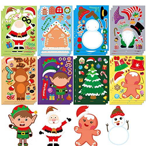 Aufkleber Weihnachten, Sticker Kinder Set Personalisierte Aufkleber DIY Make A Gesicht StickerbläTter, 16 Weihnachtsmann Rentier Schneemann Sticker FüR Kinder Aufkleber Weihnachten, Sticker Kinder Set Personalisierte Aufkleber DIY Make A Gesicht StickerbläTter, 16 Weihnachtsmann Rentier Schneemann Sticker FüR Kinder von BROMMAT