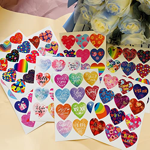 Herz Aufkleber, Selbstklebend Herzen Sticker, Herzform Etiketten für Valentinstag Ostern Hochzeit Geschenkbeutel DIY Handwerk Umschlagsiegel Dekoration von BROMMAT