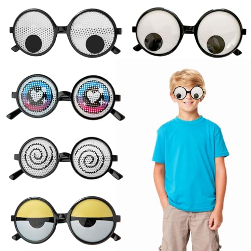 BRTNUP 5 Stück Lustige Brillen mit Wackelaugen,Schüttelt Augen Partybrillen für Erwachsene & Kinder, Spaßige Foto-Requisiten für Halloween, Kostümpartys und Events BRTNUP 5 Stück Lustige Brillen mit Wackelaugen,Schüttelt Augen Partybrillen für Erwachsene & Kinder, Spaßige Foto-Requisiten für Halloween, Kostümpartys und Events von BRTNUP