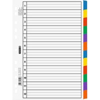 BRUNNEN Ordnerregister Vollformat blanko weiß 12-teilig, 1 St. von BRUNNEN