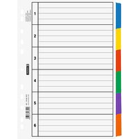 BRUNNEN Ordnerregister Vollformat blanko weiß 6-teilig, 1 St. von BRUNNEN