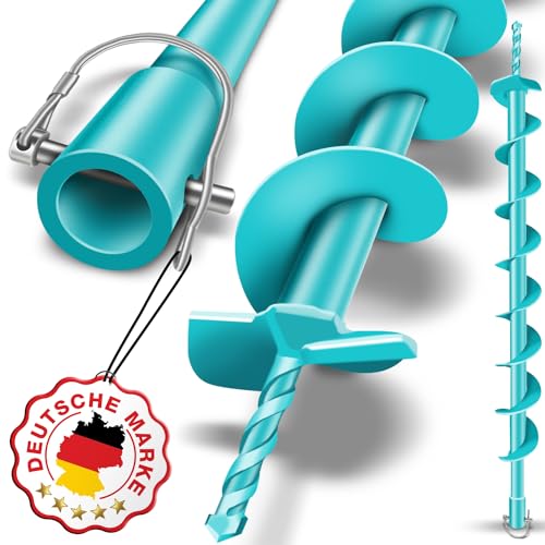 BRUNNENTAL ® Erdbohrer 60mm - Ideal Für Aushubarbeiten - Pfahlbohrer Brunnenbohrer - einfache Bedienung - Robuste Bohrspitze 60 mm - Erdlochbohrer - Premium Spindel mit präzisen Schneidklingen von BRUNNENTAL