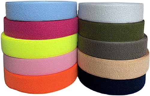 BSASHB Klettband zum nähen Nähen, farbig, 3 m Lange Klettstreifen zum Aufnähen mit Nicht klebendem Nylon-Stoffverschluss auf der Rückseite, zum Heimwerken und Nähen-Grey||10cm*3M von BSASHB