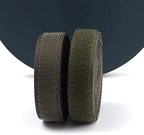 BSASHB Klettband zum nähen Rolle selbstklebendes Näh- und Hakenband, Nähband, Nicht klebende Nylonstreifen auf der Rückseite, für Schuhe, Taschen, Handschuhe usw-Army Green||2cm*2m von BSASHB