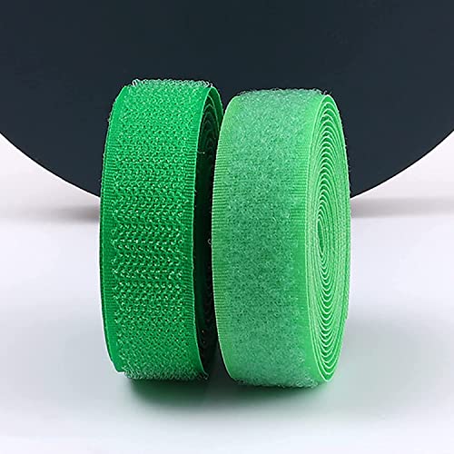 BSASHB Klettband zum nähen Rolle selbstklebendes Näh- und Hakenband, Nähband, Nicht klebende Nylonstreifen auf der Rückseite, für Schuhe, Taschen, Handschuhe usw-Green||2cm*2m von BSASHB