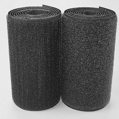 Klettband zum nähen Aufnähbares Klettband, 10 cm breit, doppelseitig, nicht klebendes schwarzes Nylon-Klettband für Kabelmanagement, Heimarbeiten, Heimwerken, Basteln-Dark Gray||10cm*1m von BSASHB