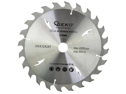 BSD 300mm Kreissägeblatt Holztrennscheibe Kreissäge 32mm Aufnahme 24T Hartmetall Zähne für Holz, Faser- und Spanplatten von BSD