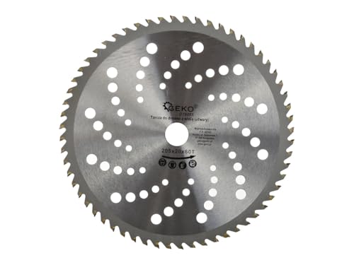 BSD Holzsägeblatt 205mm, 20mm Bohrung, 60 Zähne, Widia für präzises Schneiden von Holz und Spanplatten von BSD