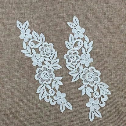 1 Set Stickerei Schwarze Rose Blumenspitze Ausschnitt Kragen, DIY Kragen Spitzenstoffe zum Nähen Basteln Patch Scrapbooking-BW045W von BSGUZ