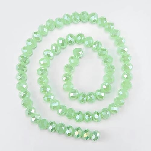 1 Strang bunte transparente glänzende AB Kristall Rondell Glas facettierte Perlen für Schmuckherstellung Schmuck DIY Accessorice-JADAB-6x8mm-65PCS von BSGUZ