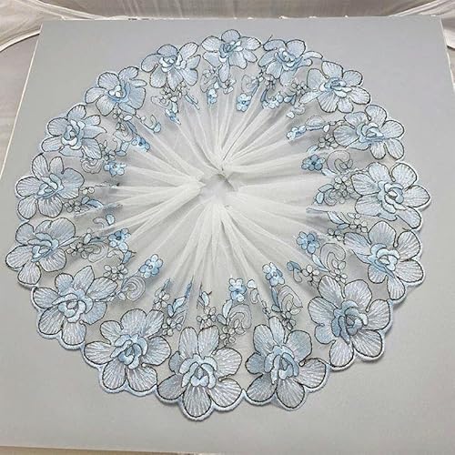 1 Yard 3D-Blumen-Spitzenstoff, besticktes Spitzenbesatzband, DIY-Hochzeitskleidung, Näh- und Bastelzubehör, Stil 20, 1 Yard von BSGUZ