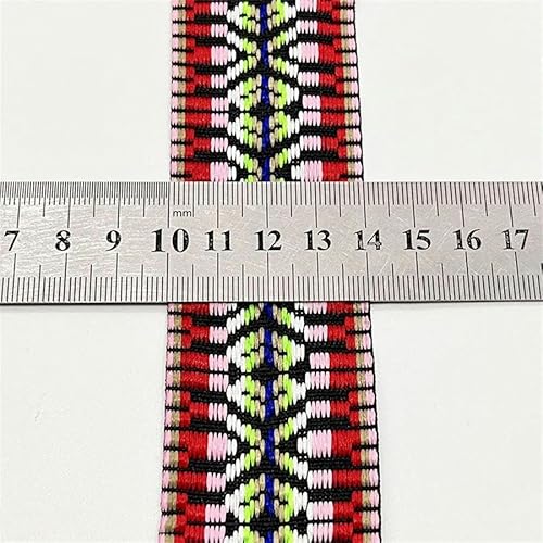 1 Yard Randdekorationsband im ethnischen Stil, Stoffstickerei, Aufkleber, Heimtextilien, DIY-Kleidung, Nähzubehör, Bastelzubehör, A, 4 cm, 1 Yard von BSGUZ