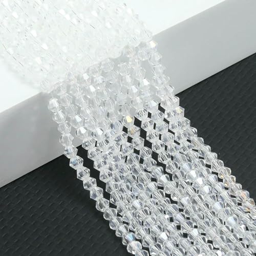 10 Stränge Bicone-Kristallglasperlen, 4,0 mm facettierte Kristallperlen-Anhänger für DIY-Armbandringe, Schmuckherstellungsset, AB-Weiß, 10 Stränge, 10 Stränge, 4,0 mm 10 Stränge Bicone-Kristallglasperlen, 4,0 mm facettierte Kristallperlen-Anhänger für DIY-Armbandringe, Schmuckherstellungsset, AB-Weiß, 10 Stränge, 10 Stränge, 4,0 mm von BSGUZ