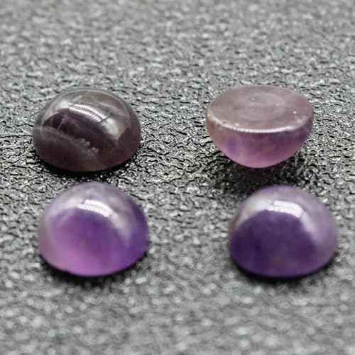 10 Stück 4 6 8 10 12 14 mm Perlen Cabochon Natursteine Runde lose Perlen Cabochon Cameo Passform DIY Ring Ohrringe zur Schmuckherstellung-Amethyst-8mm 10 Stück 4 6 8 10 12 14 mm Perlen Cabochon Natursteine Runde lose Perlen Cabochon Cameo Passform DIY Ring Ohrringe zur Schmuckherstellung-Amethyst-8mm von BSGUZ