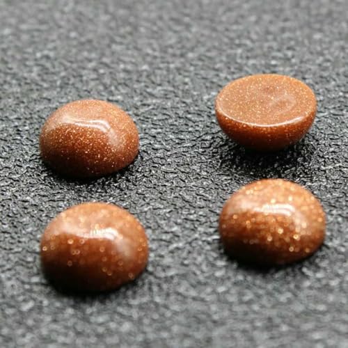10 Stück 4 6 8 10 12 14 mm Perlen Cabochon Natursteine Runde lose Perlen Cabochon Cameo Passform DIY Ring Ohrringe zur Schmuckherstellung-Goldener Sand-10mm 10 Stück 4 6 8 10 12 14 mm Perlen Cabochon Natursteine Runde lose Perlen Cabochon Cameo Passform DIY Ring Ohrringe zur Schmuckherstellung-Goldener Sand-10mm von BSGUZ