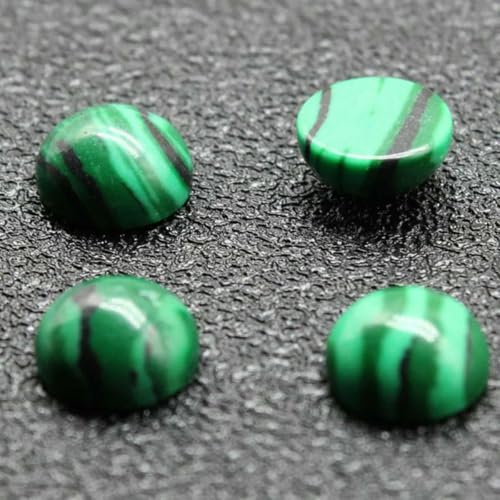 10 Stück 4 6 8 10 12 14 mm Perlen Cabochon Natursteine Runde lose Perlen Cabochon Cameo Passform DIY Ring Ohrringe zur Schmuckherstellung-Malachit-4,0 mm 10 Stück 4 6 8 10 12 14 mm Perlen Cabochon Natursteine Runde lose Perlen Cabochon Cameo Passform DIY Ring Ohrringe zur Schmuckherstellung-Malachit-4,0 mm von BSGUZ