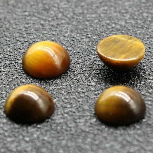 10 Stück 4 6 8 10 12 14 mm Perlen Cabochon Natursteine Runde lose Perlen Cabochon Cameo Passform DIY Ring Ohrringe zur Schmuckherstellung-Tigerauge-10mm 10 Stück 4 6 8 10 12 14 mm Perlen Cabochon Natursteine Runde lose Perlen Cabochon Cameo Passform DIY Ring Ohrringe zur Schmuckherstellung-Tigerauge-10mm von BSGUZ